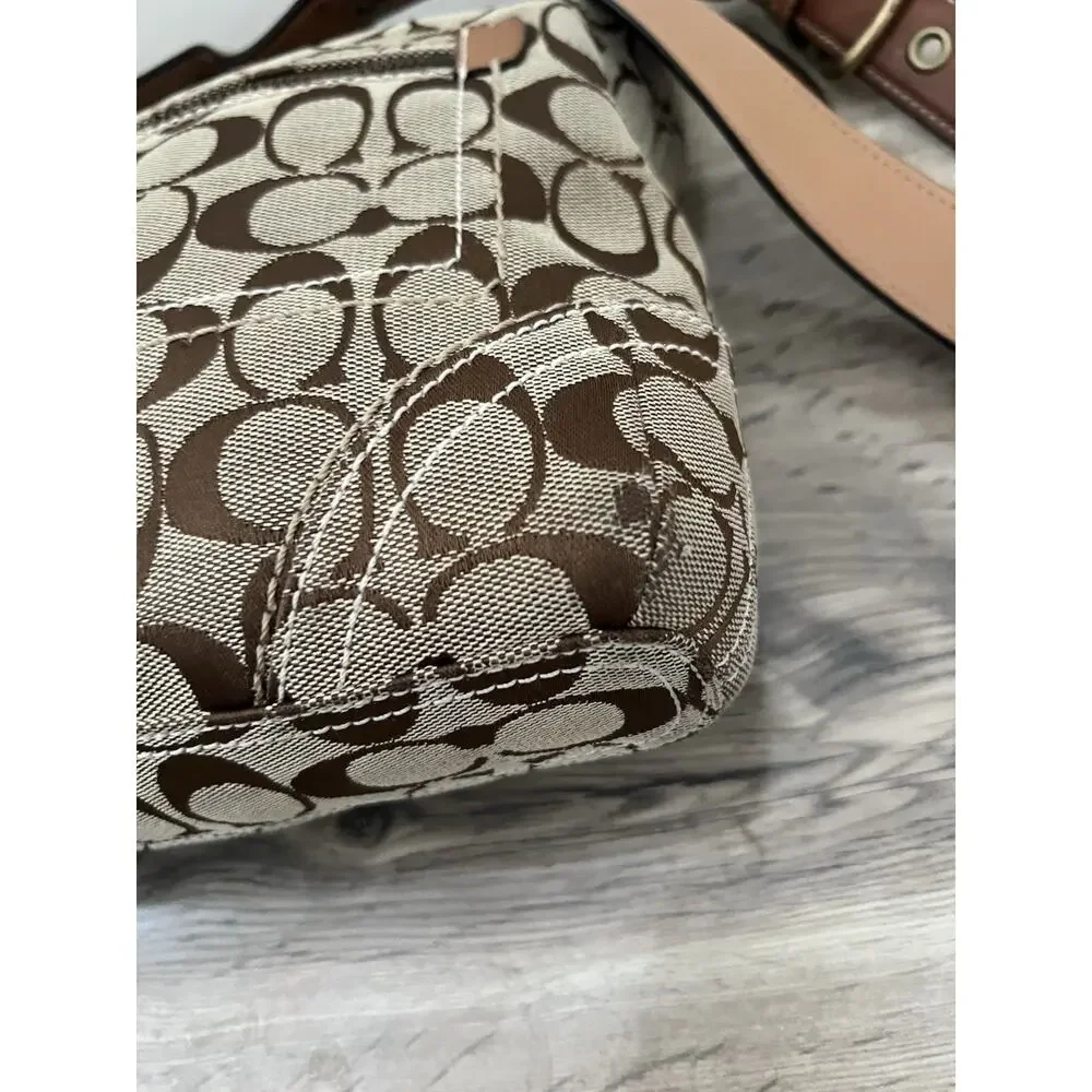 Coach Vintage Y2K F061-10402 Signature Jacquard Monogram Crossbody Bag